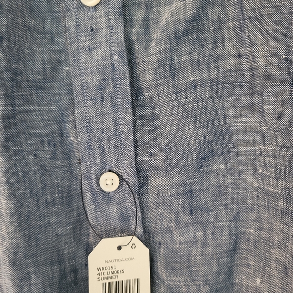 Nautica Linen Short Sleeve Shirt - Picture 8 of 10